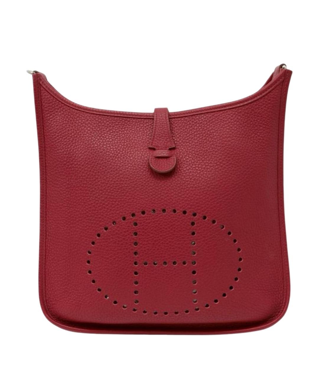 HERMES Бордовая кожаная сумка через плечо, фото 1