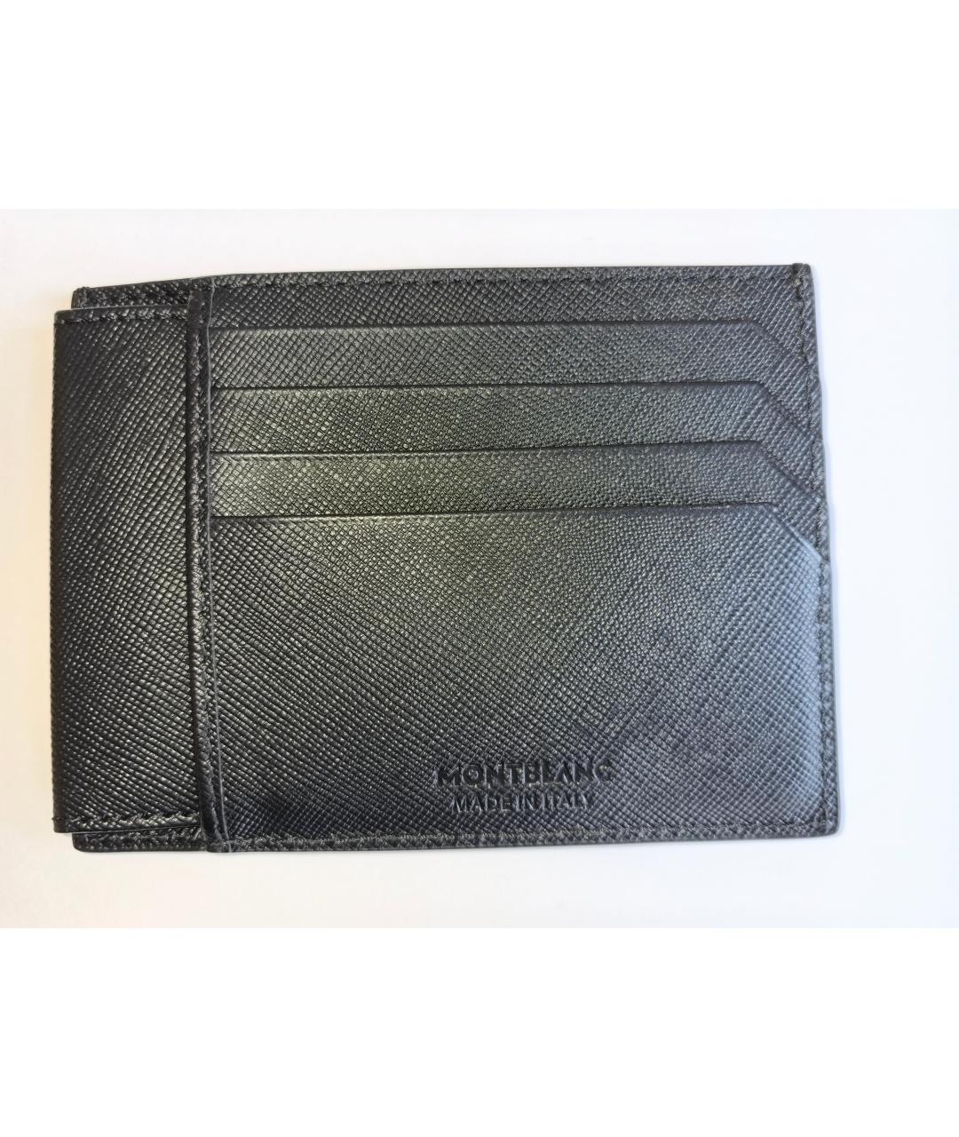 MONTBLANC Черный кожаный кардхолдер, фото 3