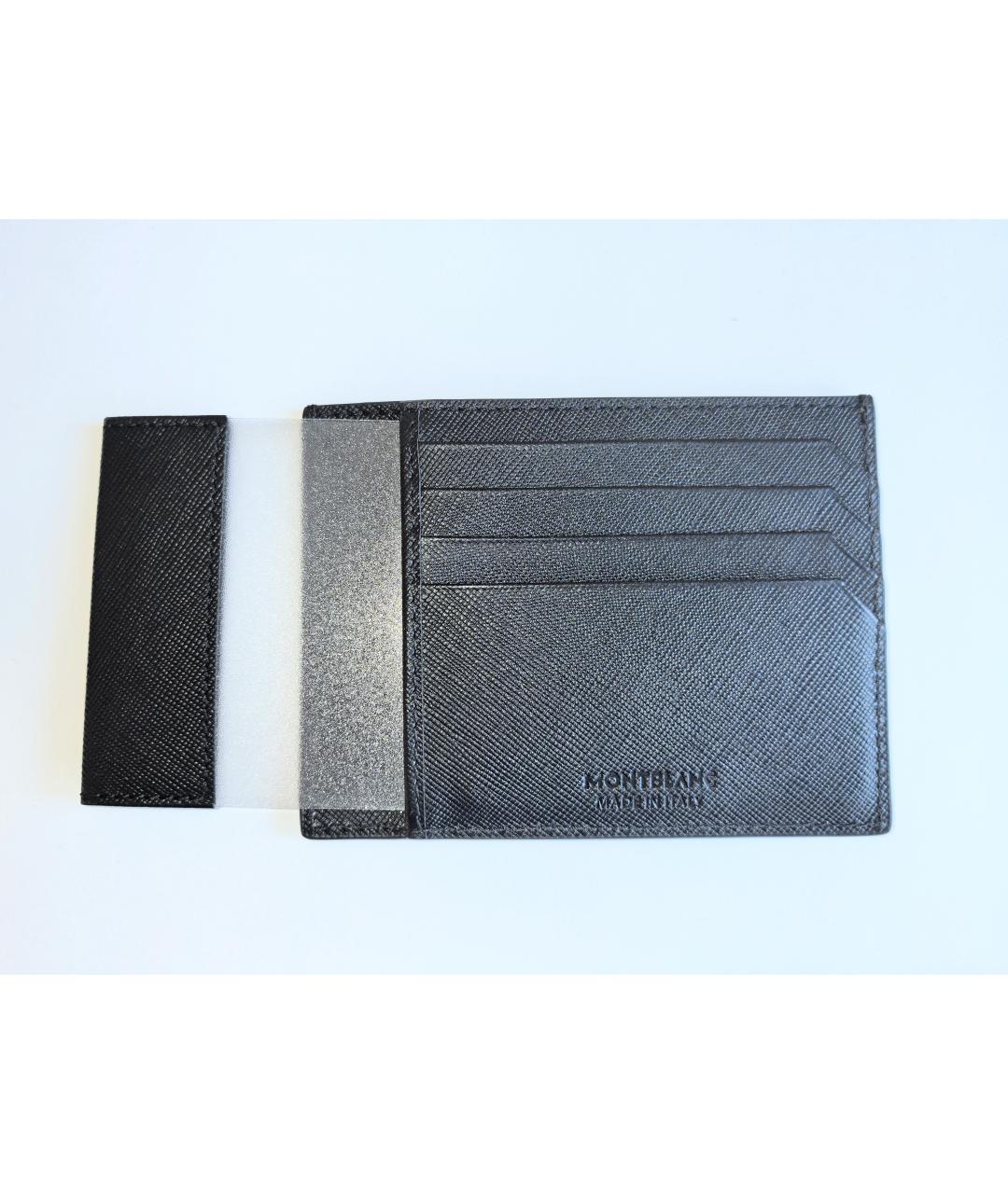 MONTBLANC Черный кожаный кардхолдер, фото 2