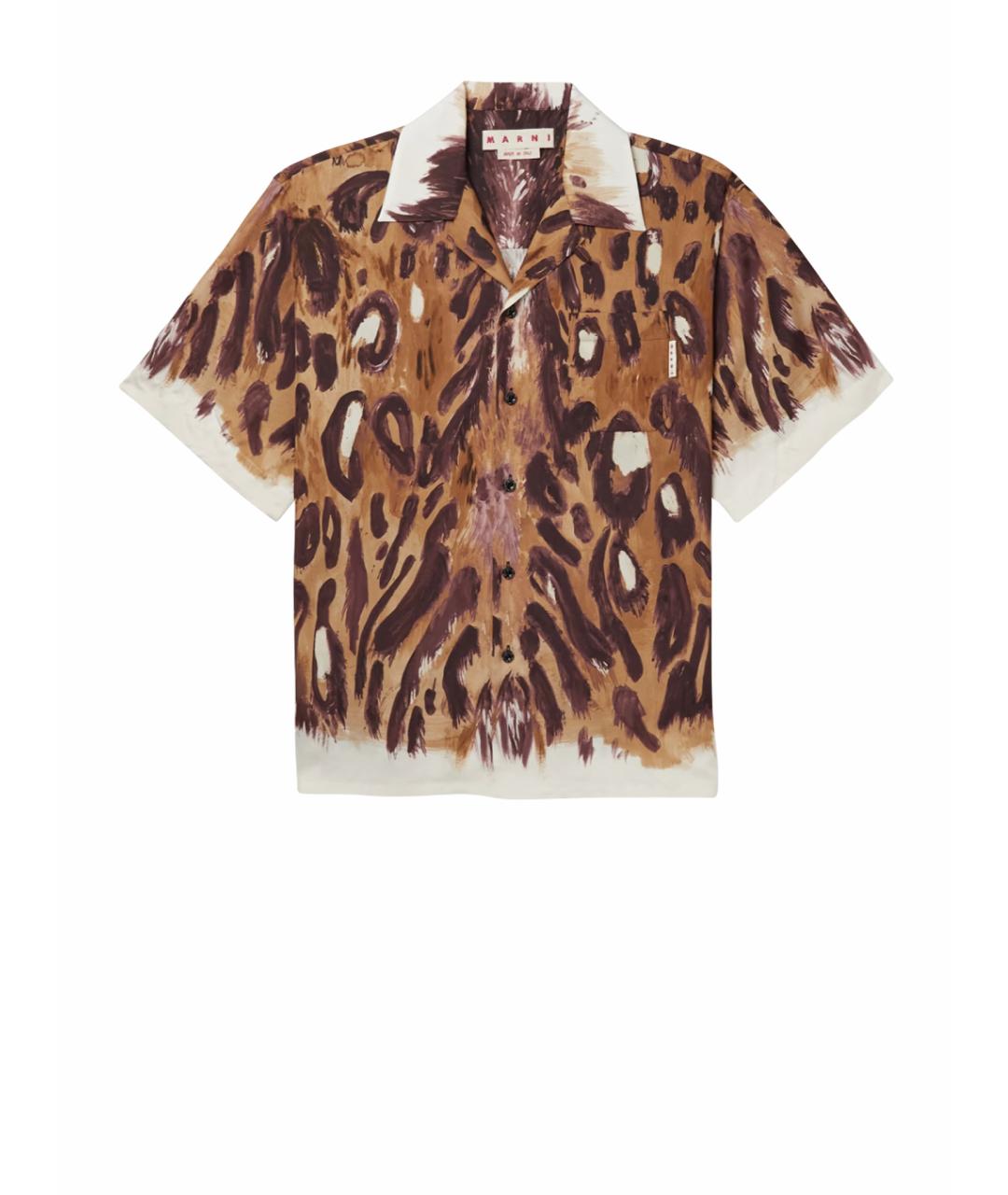 MARNI Коричневая кэжуал рубашка, фото 1