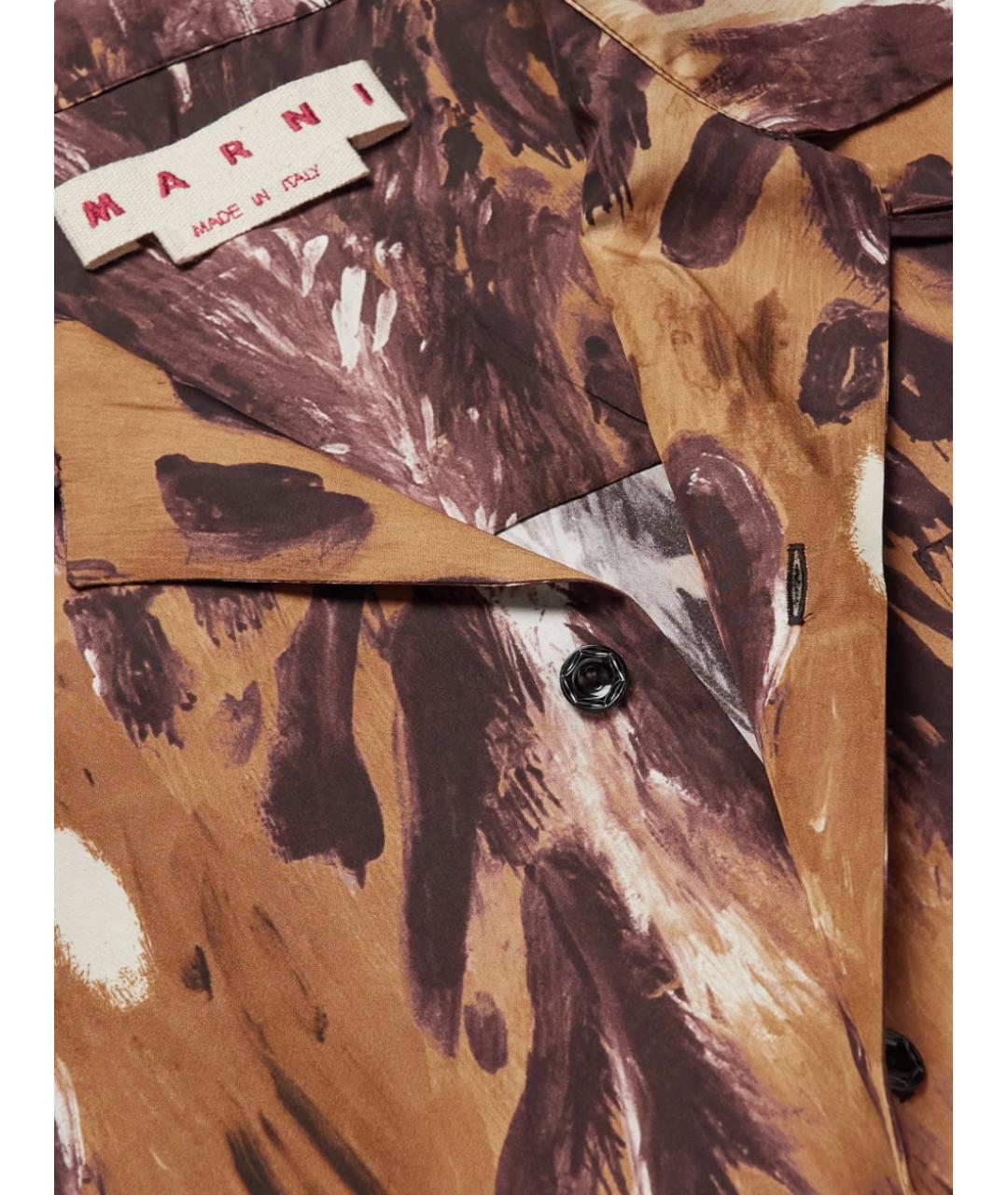 MARNI Коричневая кэжуал рубашка, фото 3