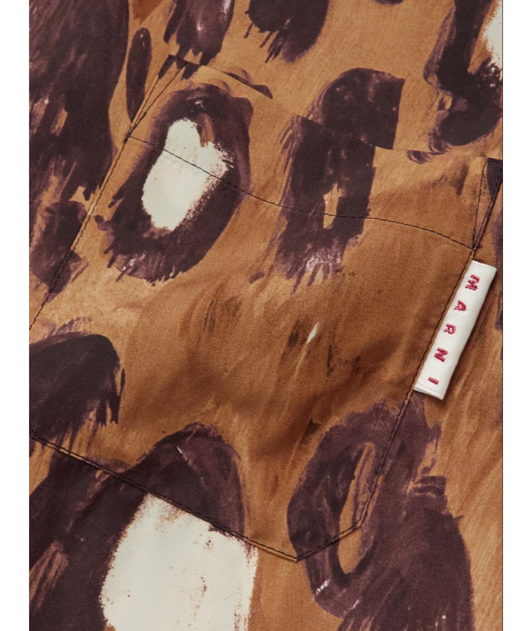 MARNI Коричневая кэжуал рубашка, фото 4