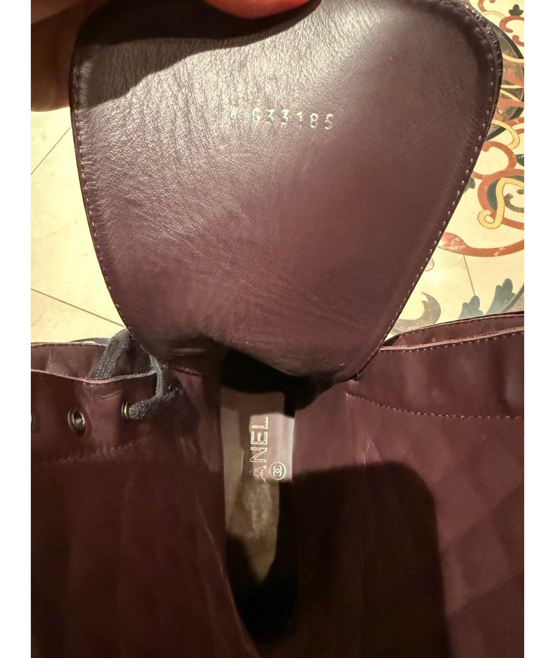 CHANEL Черные кожаные ботинки, фото 4