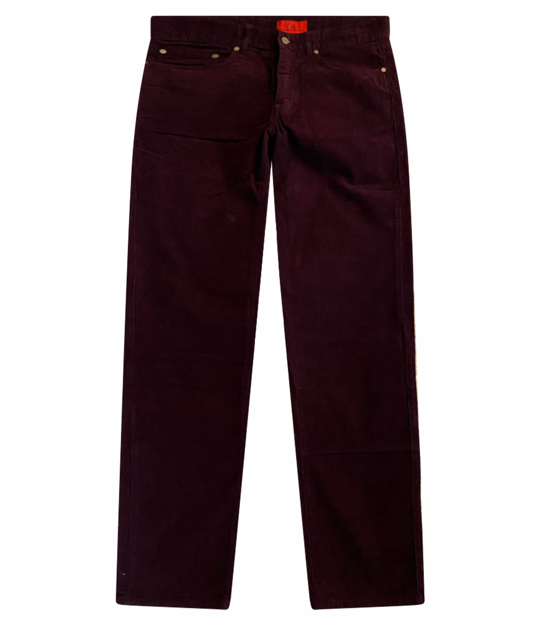 CH CAROLINA HERRERA Бордовые хлопковые брюки чинос, фото 1