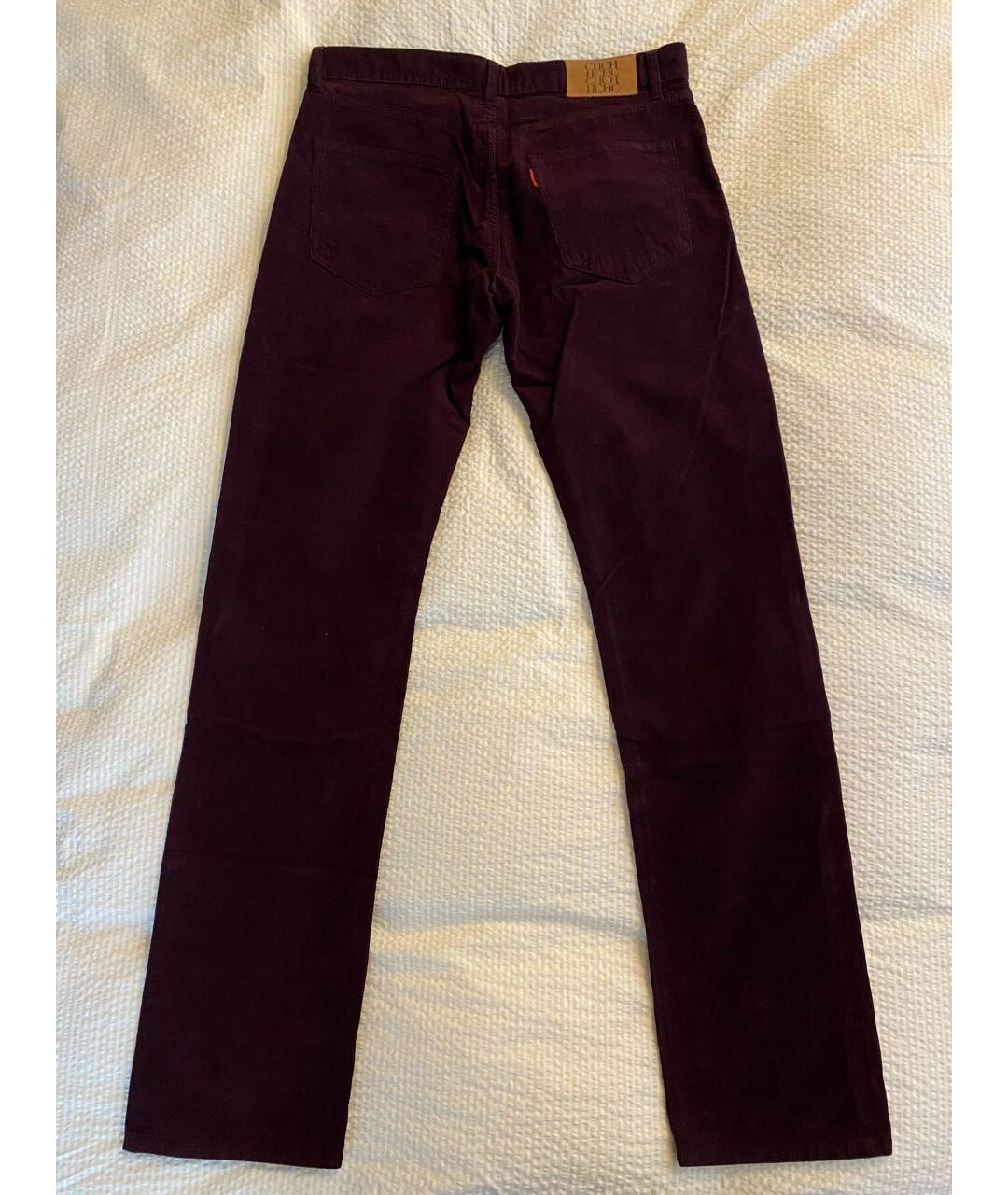CH CAROLINA HERRERA Бордовые хлопковые брюки чинос, фото 4