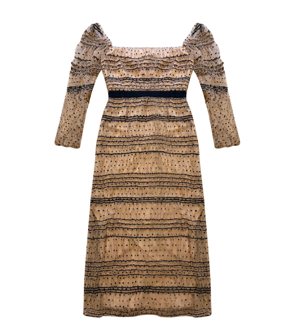 SELF-PORTRAIT Коричневое коктейльное платье, фото 1