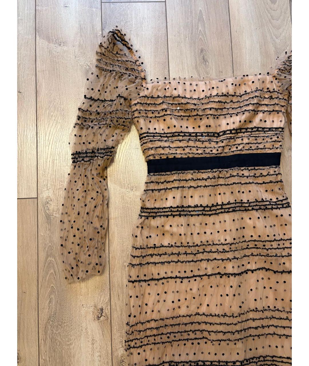 SELF-PORTRAIT Коричневое коктейльное платье, фото 2