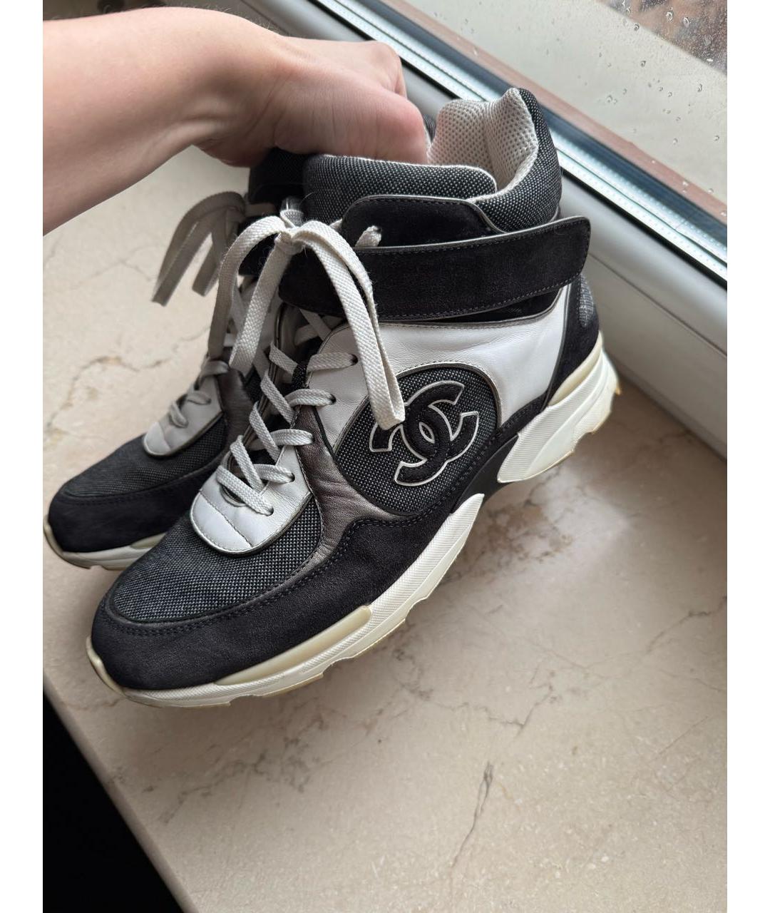 CHANEL Серые замшевые кроссовки, фото 5