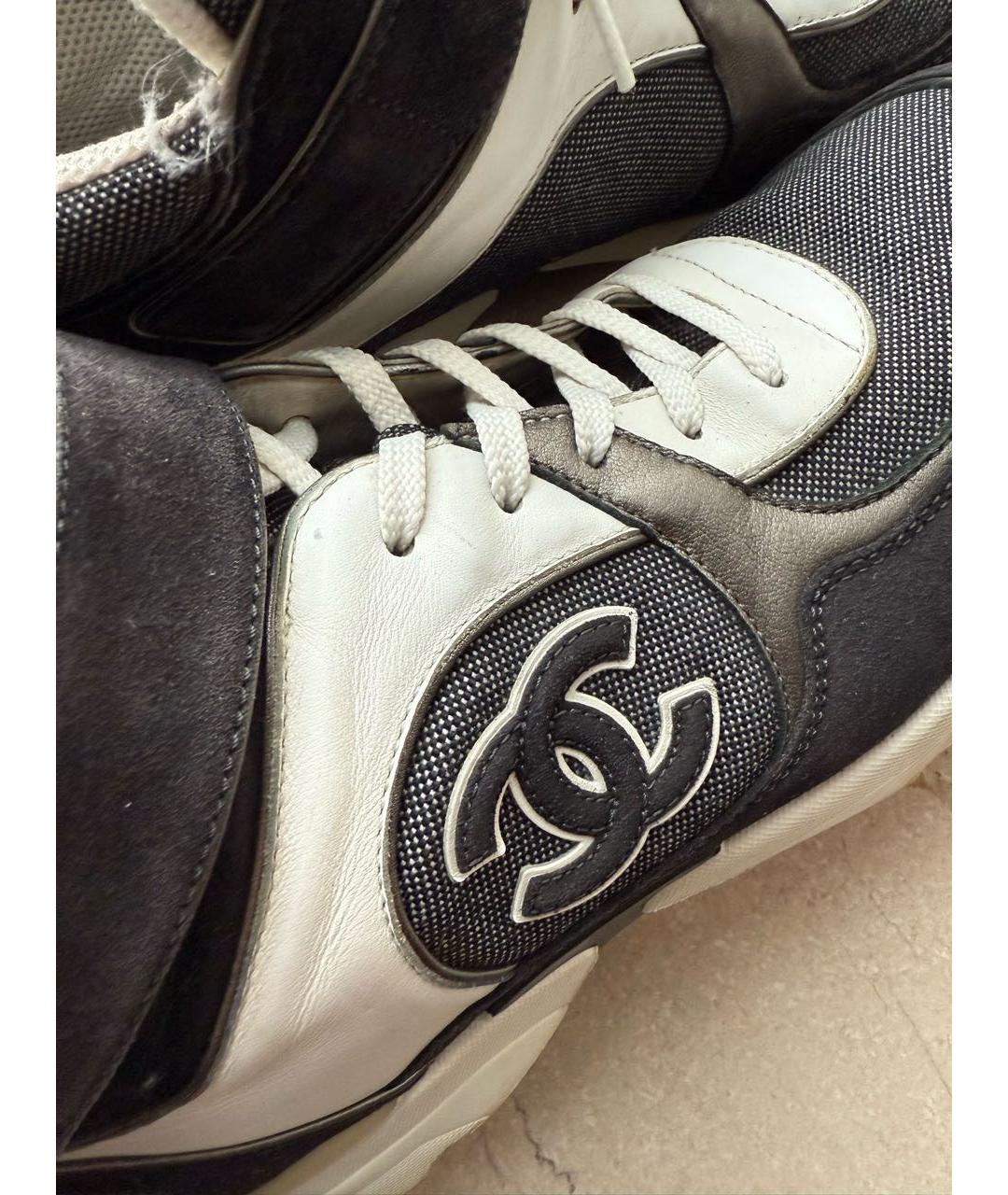 CHANEL Серые замшевые кроссовки, фото 7