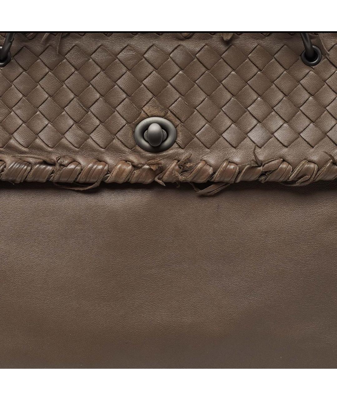 BOTTEGA VENETA Коричневая кожаная сумка тоут, фото 5