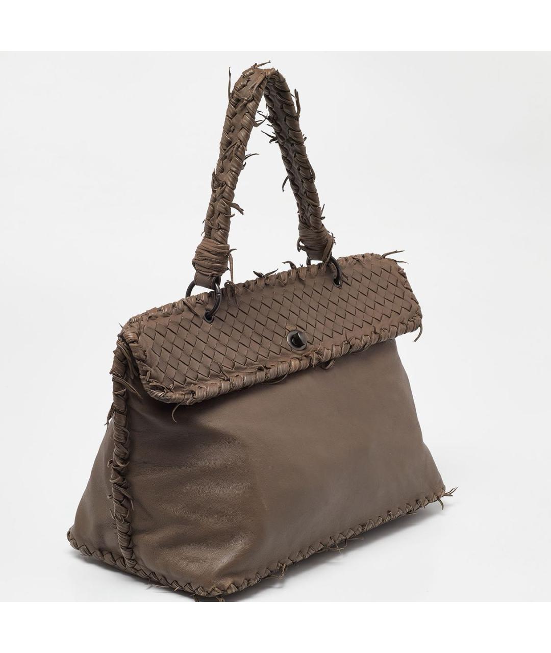 BOTTEGA VENETA Коричневая кожаная сумка тоут, фото 4