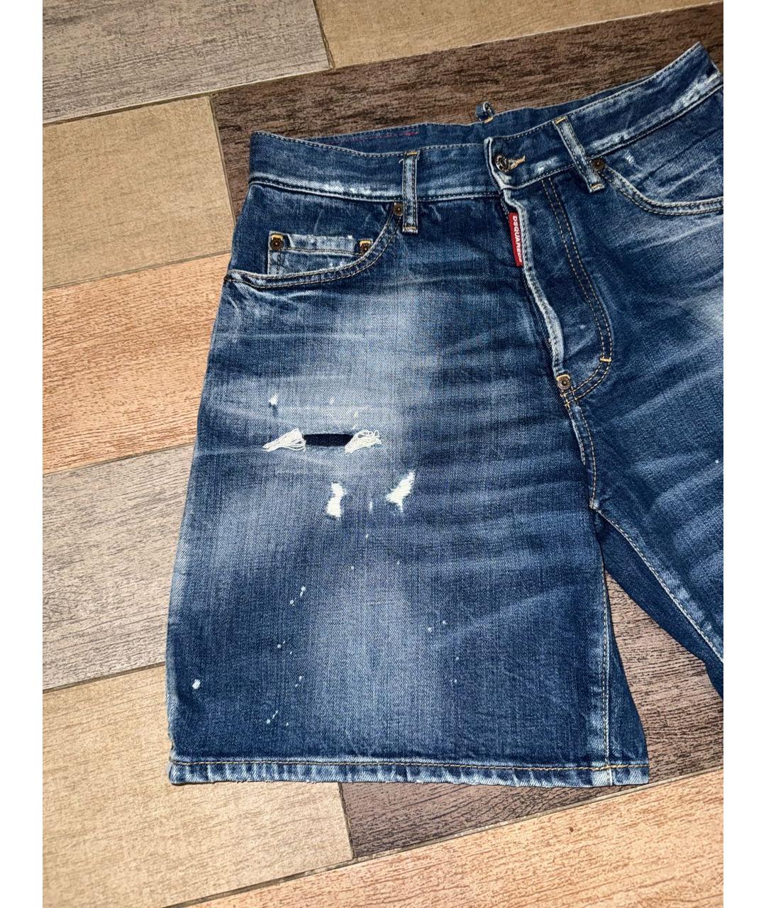 DSQUARED2 Синие хлопковые шорты, фото 3