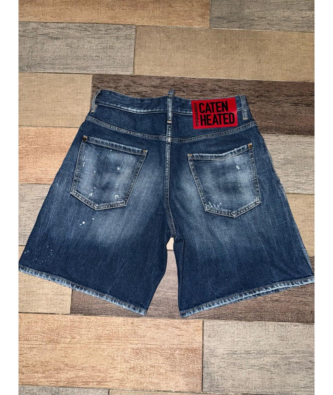 DSQUARED2 Синие хлопковые шорты, фото 2