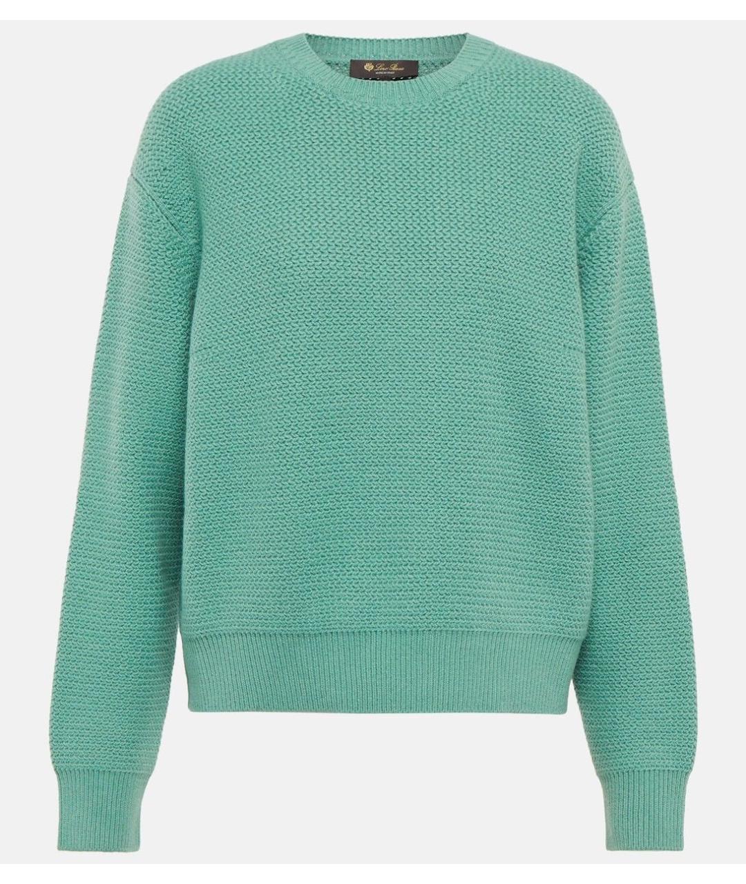 LORO PIANA Бирюзовый кашемировый джемпер / свитер, фото 9
