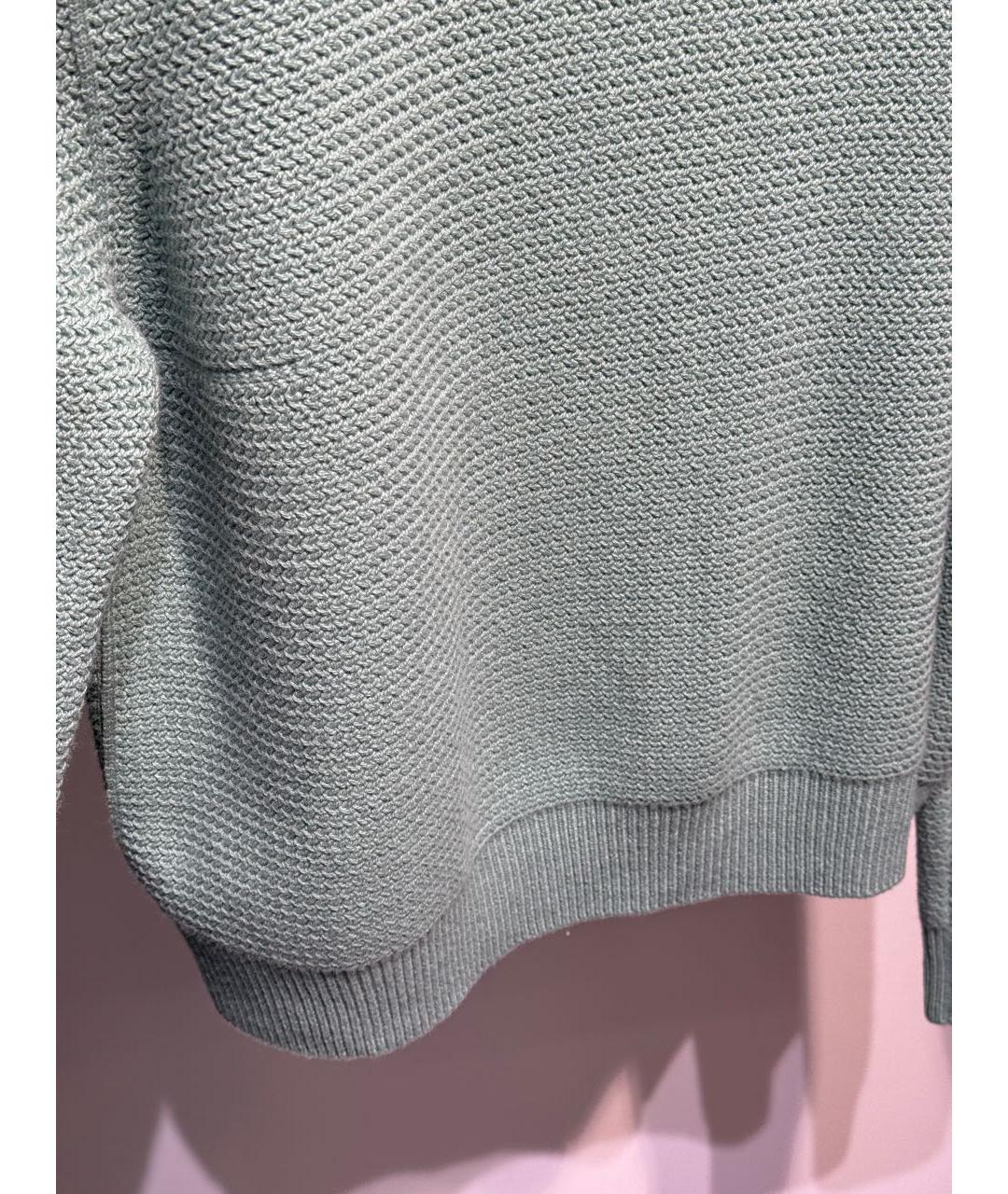 LORO PIANA Бирюзовый кашемировый джемпер / свитер, фото 8