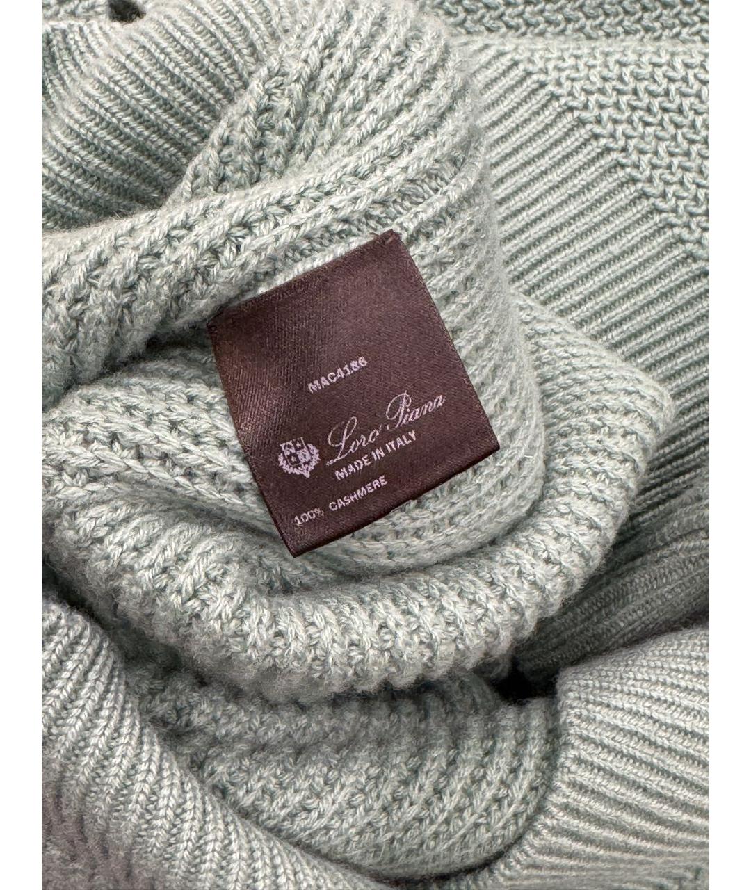 LORO PIANA Бирюзовый кашемировый джемпер / свитер, фото 7