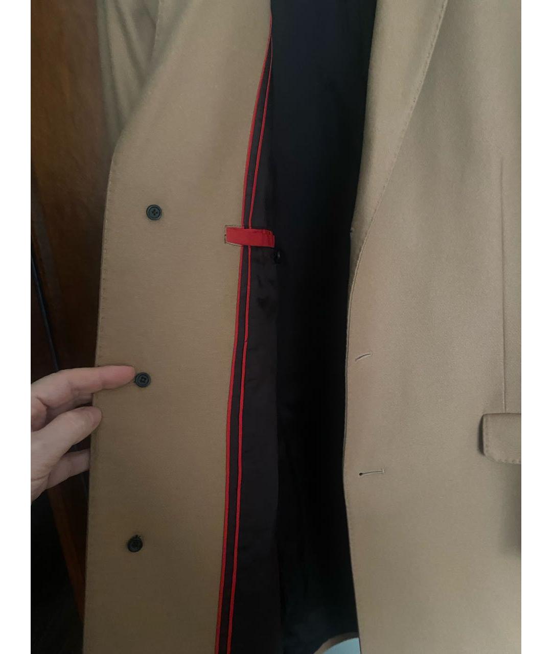HUGO BOSS Бежевое шерстяное пальто, фото 3