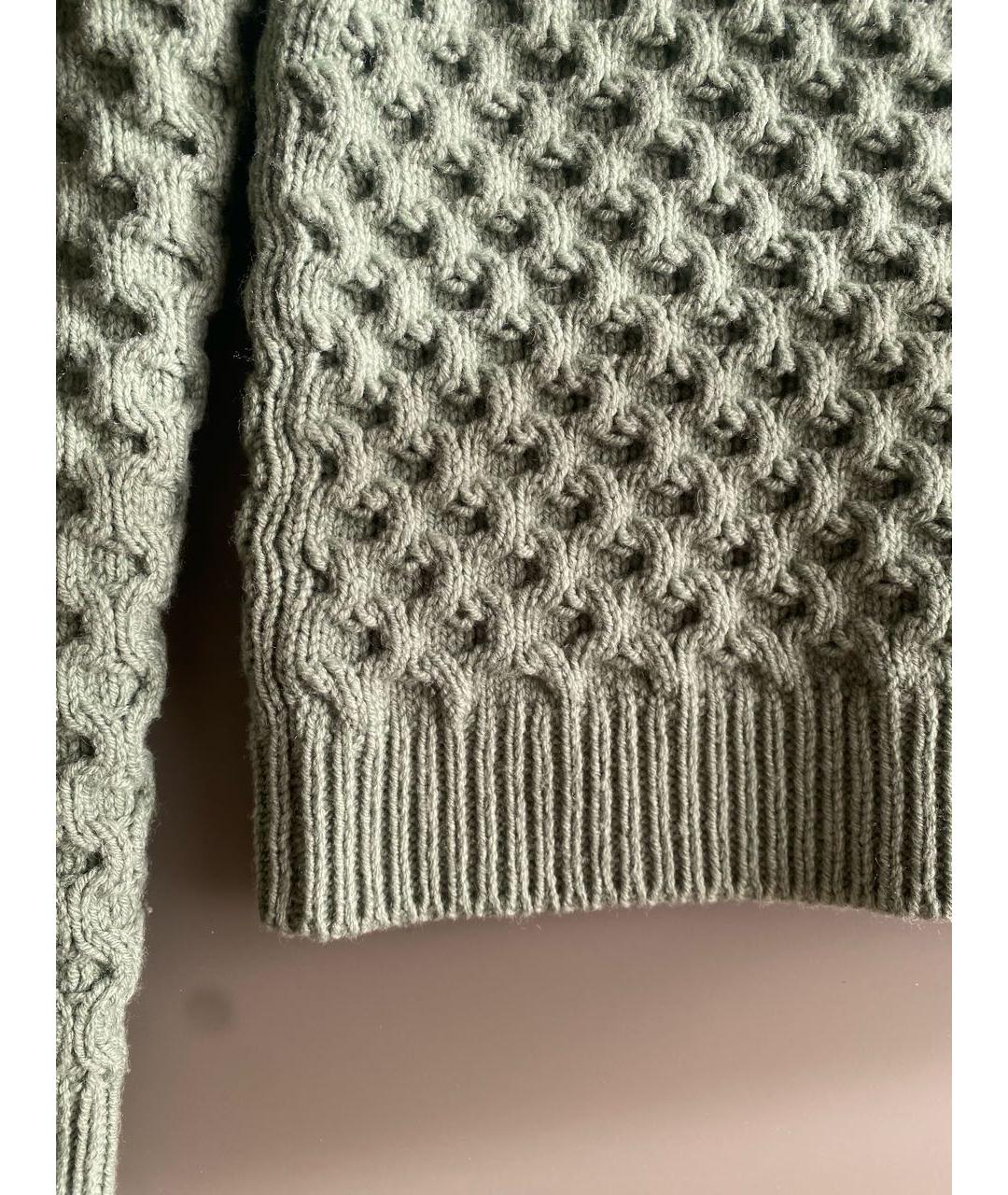 GUCCI Зеленый шерстяной джемпер / свитер, фото 7