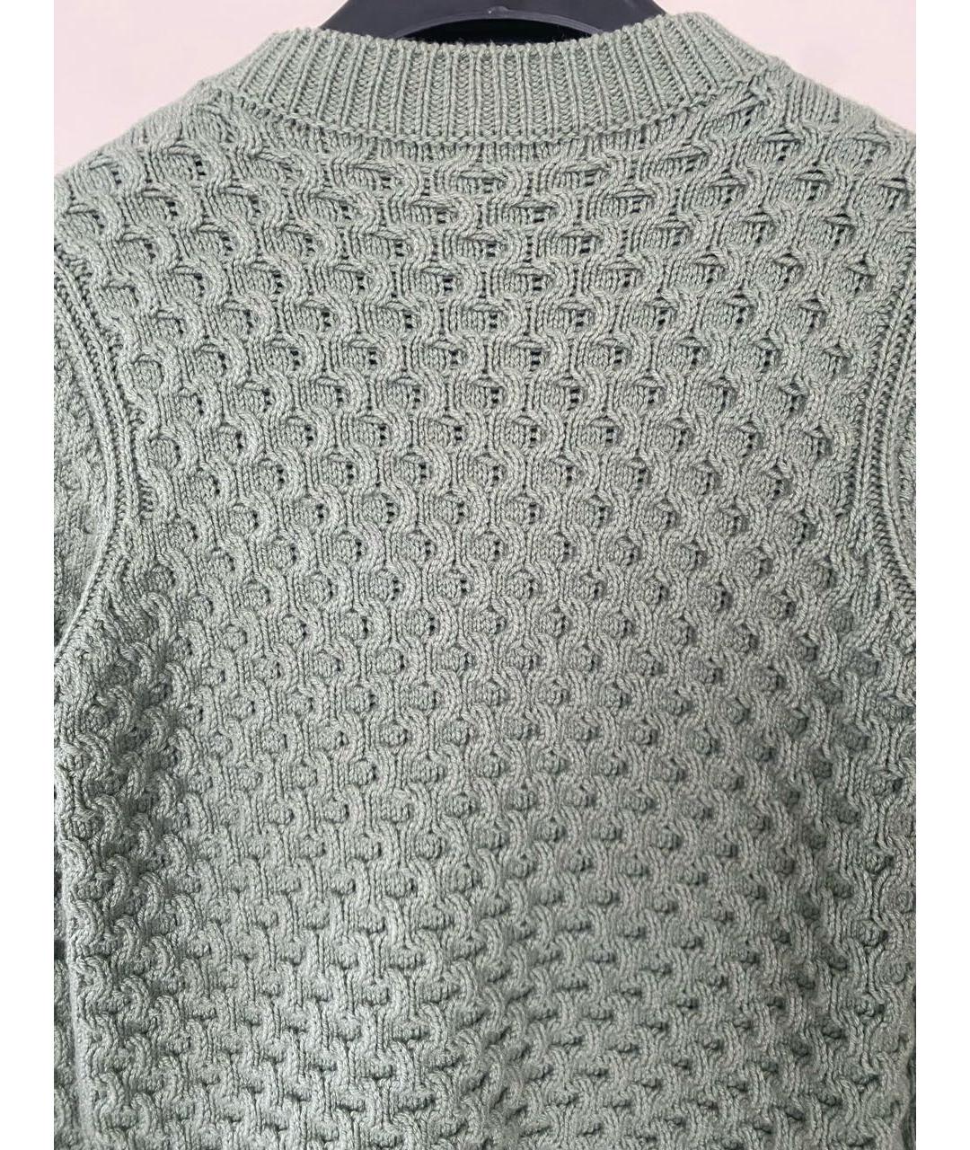 GUCCI Зеленый шерстяной джемпер / свитер, фото 3