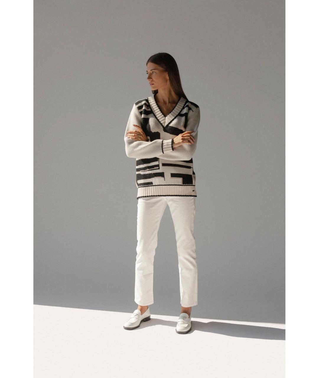 KITON Белый шерстяной джемпер / свитер, фото 8