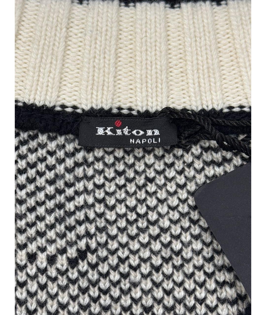 KITON Белый шерстяной джемпер / свитер, фото 5