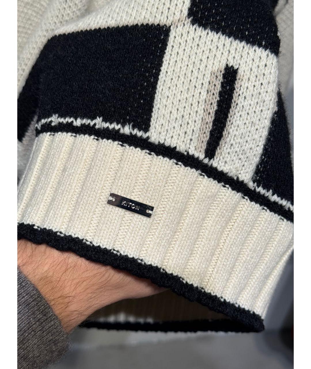 KITON Белый шерстяной джемпер / свитер, фото 2