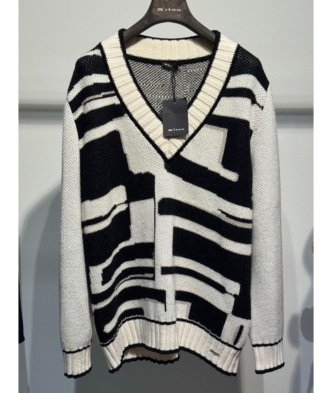 KITON Белый шерстяной джемпер / свитер, фото 9