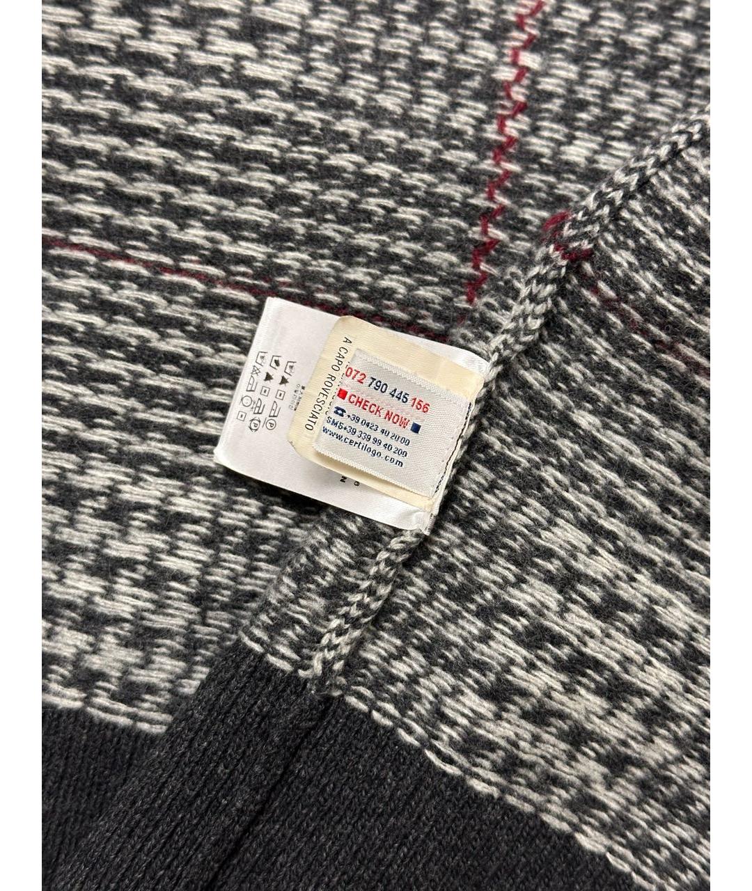 MONCLER Антрацитовый шерстяной кардиган, фото 2