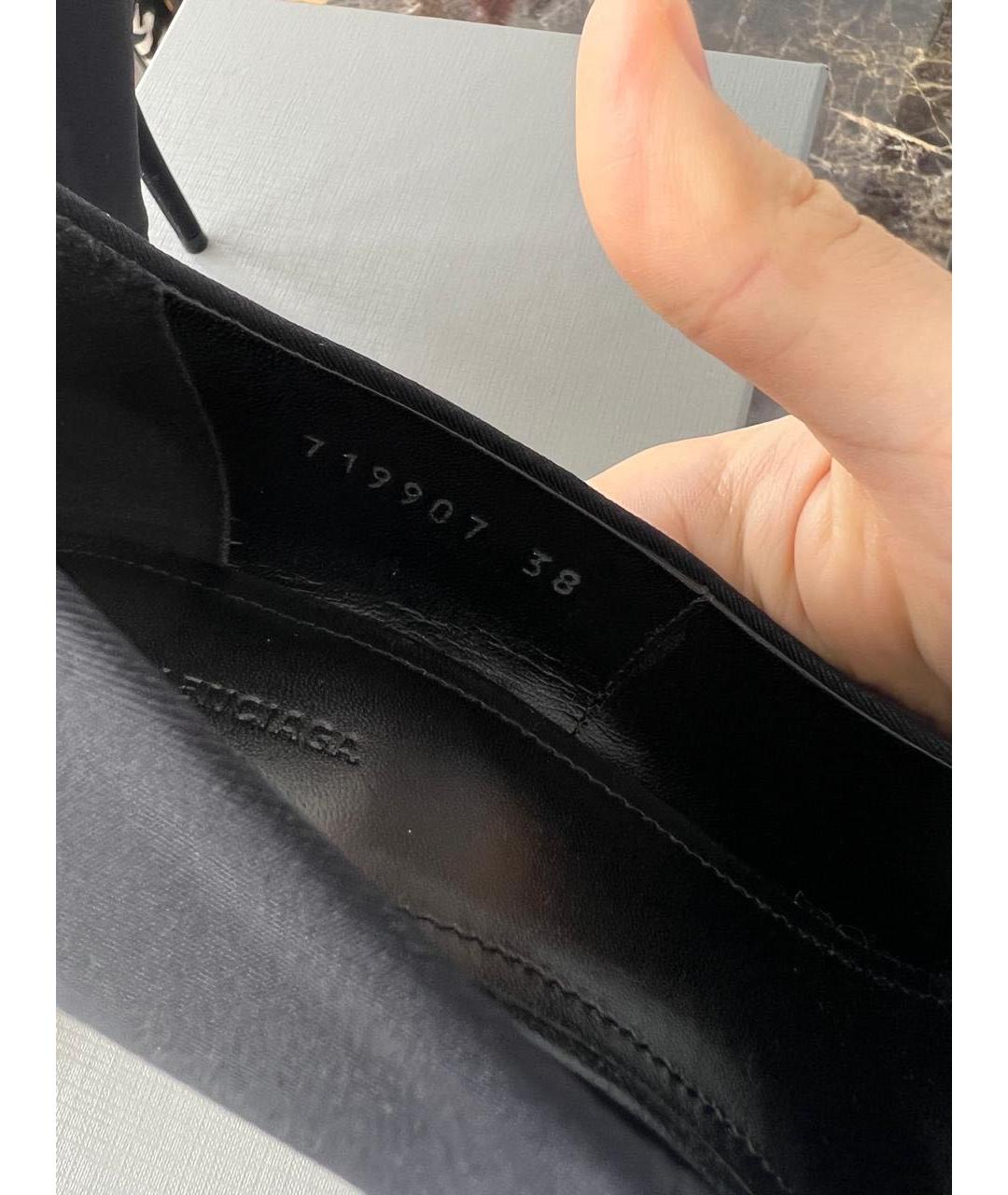 BALENCIAGA Черные текстильные туфли, фото 6