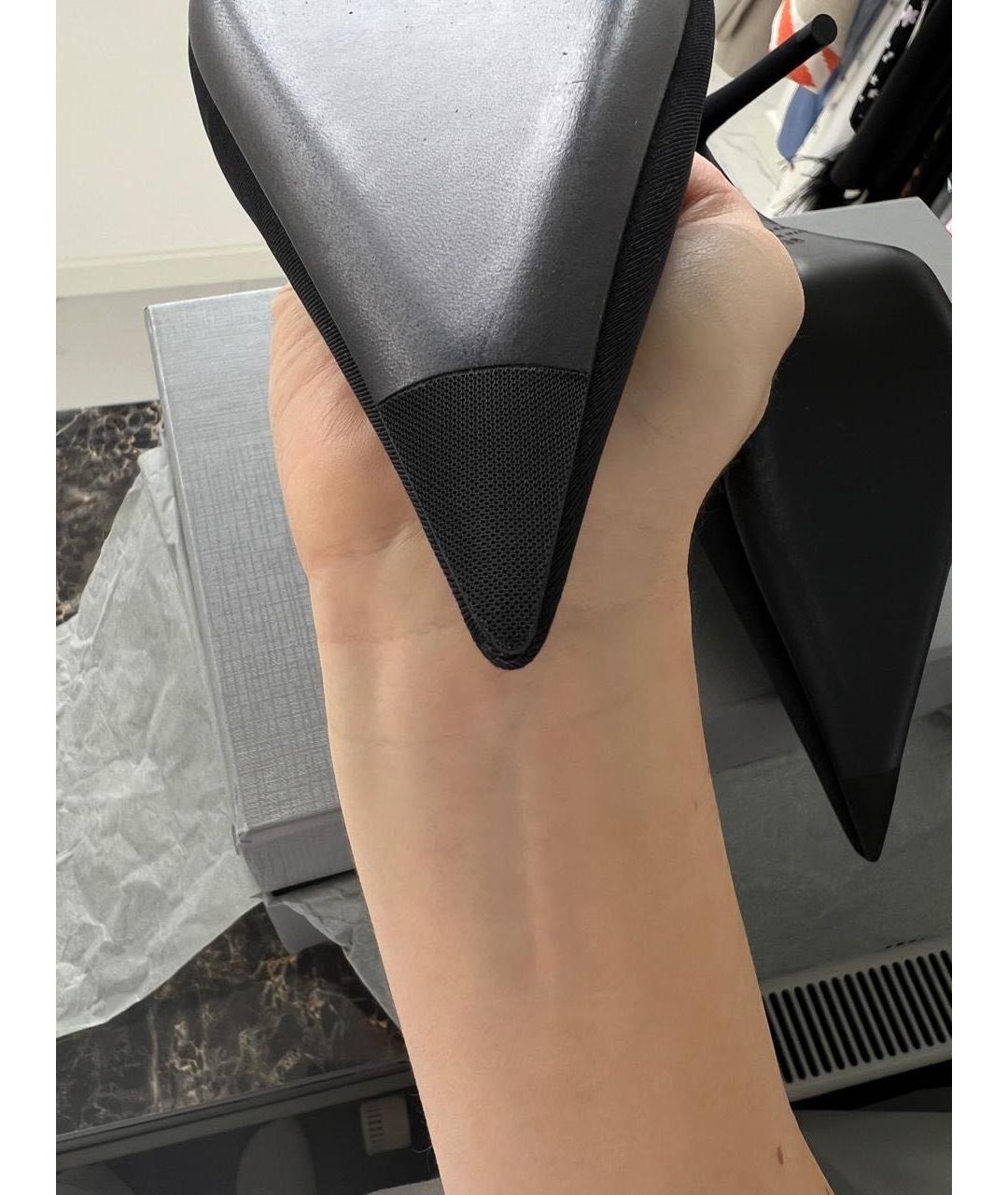 BALENCIAGA Черные текстильные туфли, фото 7