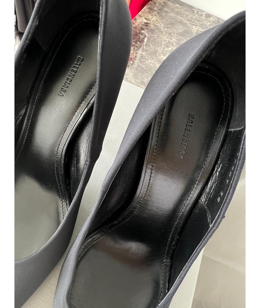 BALENCIAGA Черные текстильные туфли, фото 3