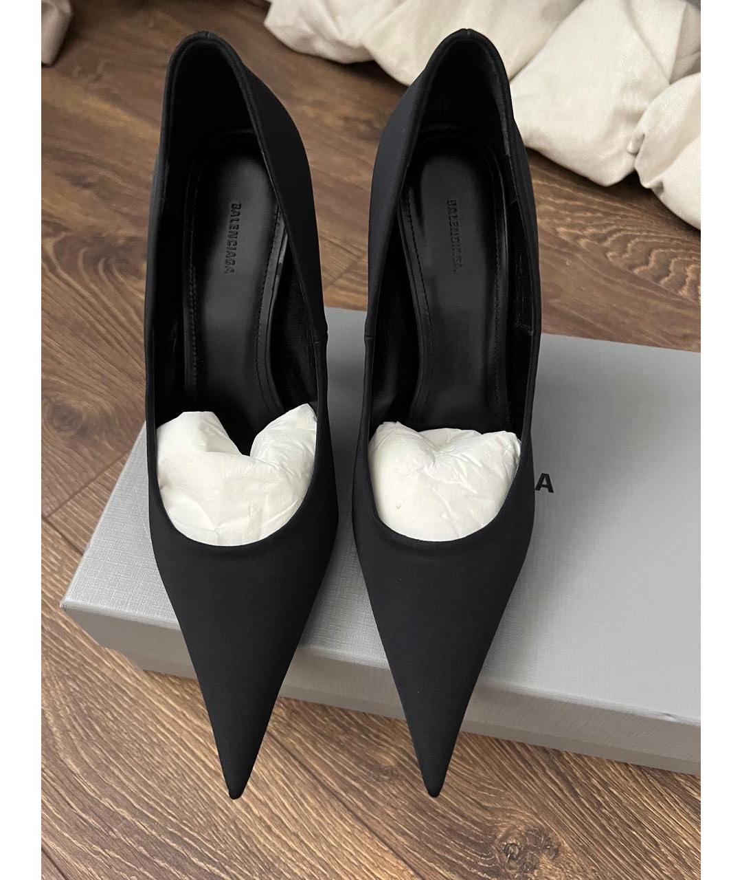 BALENCIAGA Черные текстильные туфли, фото 2