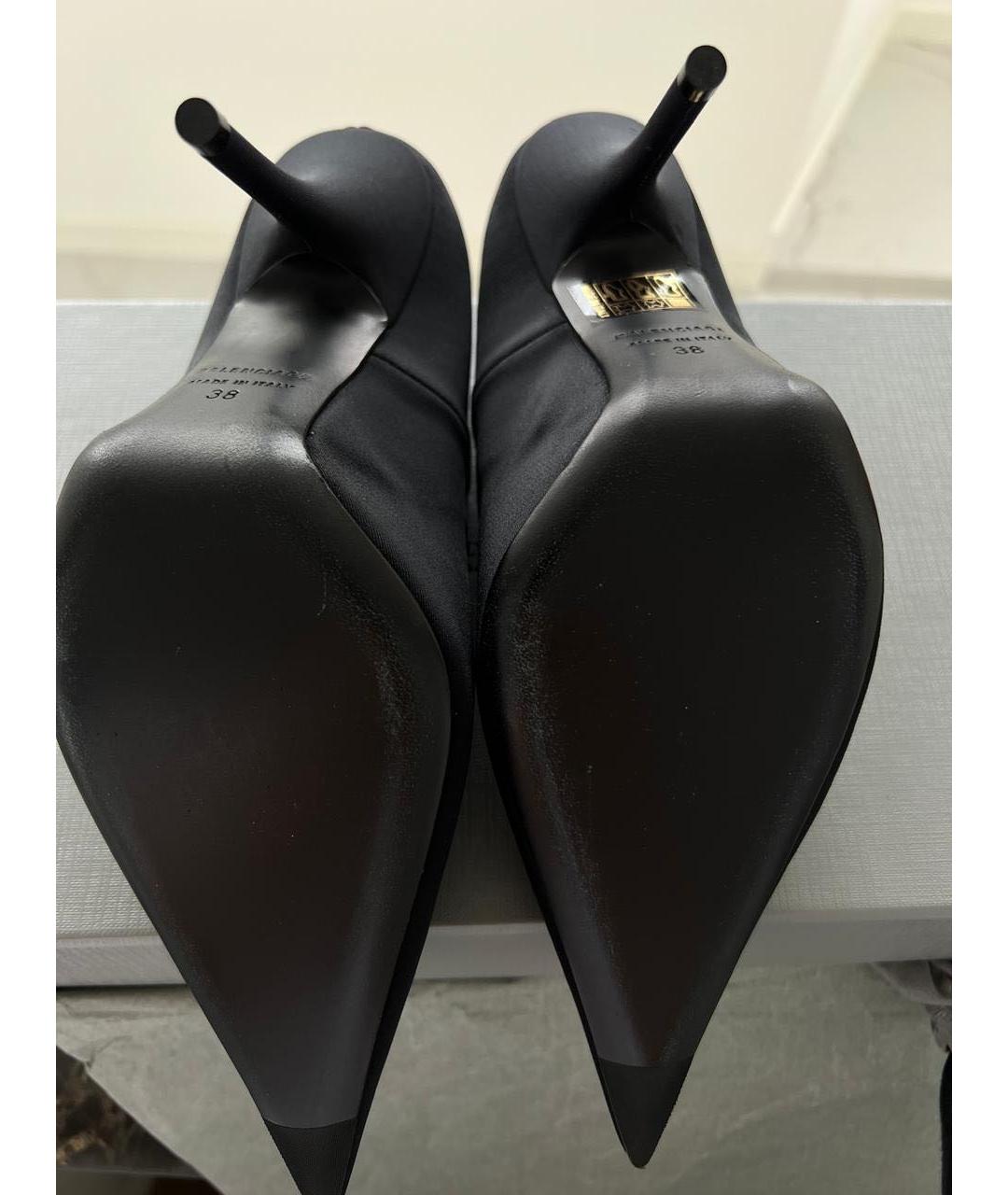 BALENCIAGA Черные текстильные туфли, фото 4