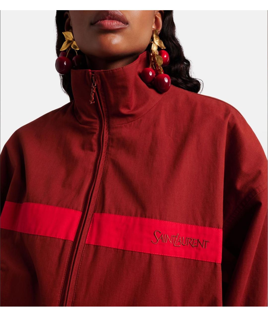 SAINT LAURENT Коричневая хлопковая куртка, фото 4