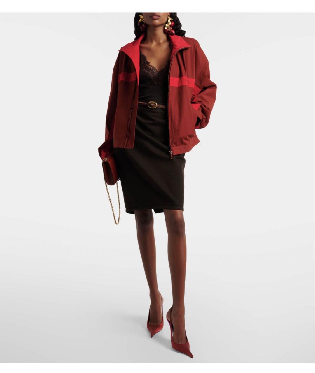 SAINT LAURENT Коричневая хлопковая куртка, фото 2