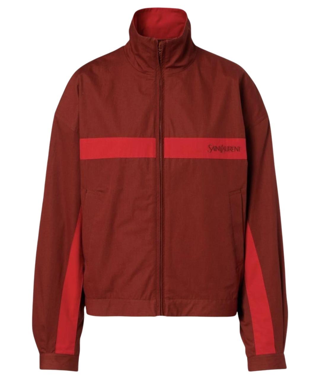 SAINT LAURENT Коричневая хлопковая куртка, фото 1