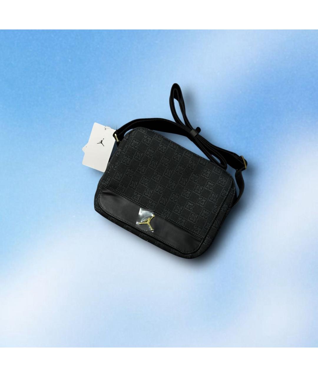 JORDAN Черная тканевая сумка на плечо, фото 8