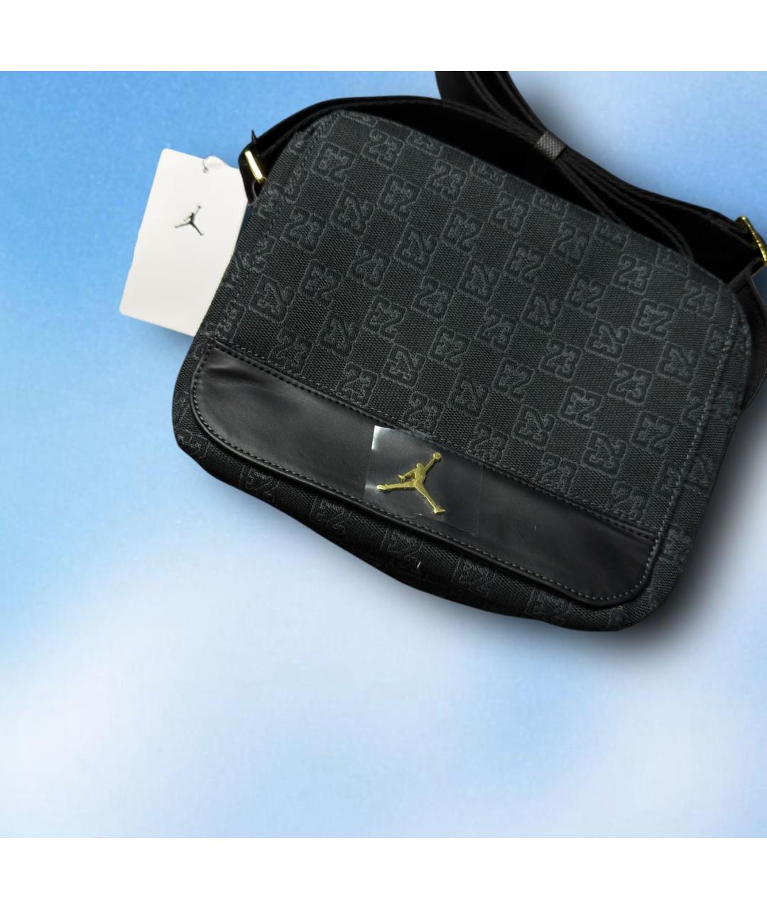 JORDAN Черная тканевая сумка на плечо, фото 3