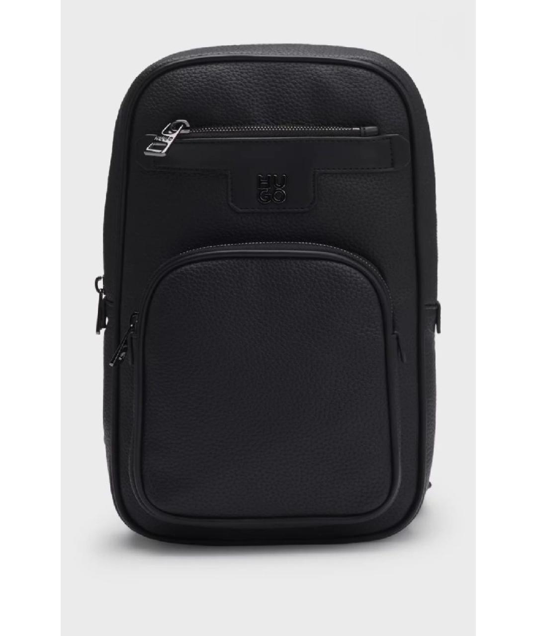 HUGO Черная сумка на плечо из искусственной кожи, фото 6