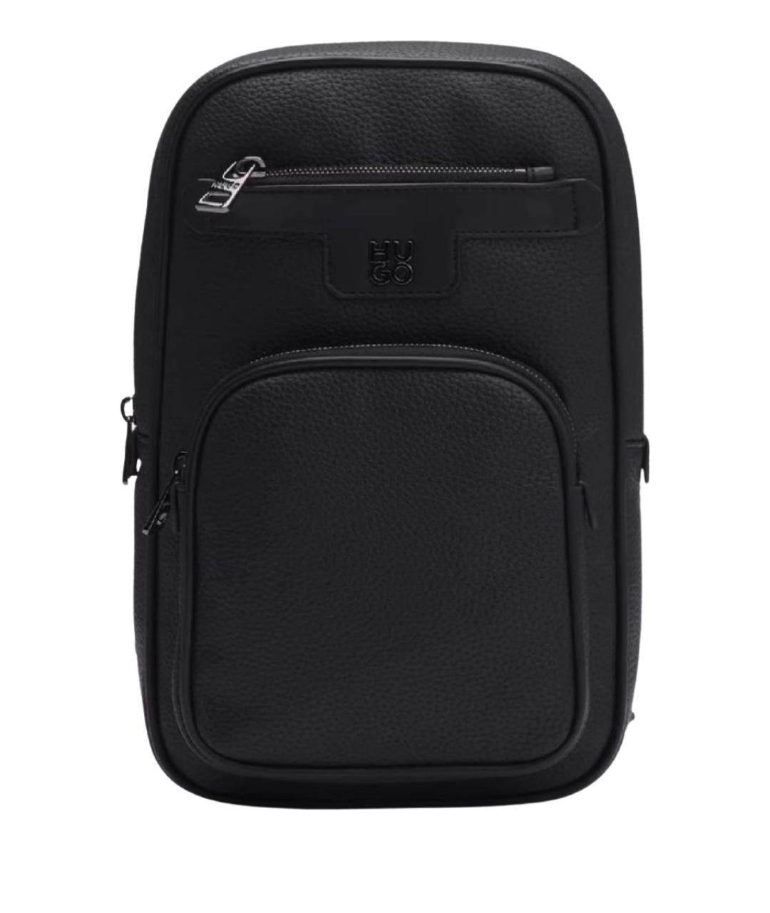 HUGO Черная сумка на плечо из искусственной кожи, фото 1