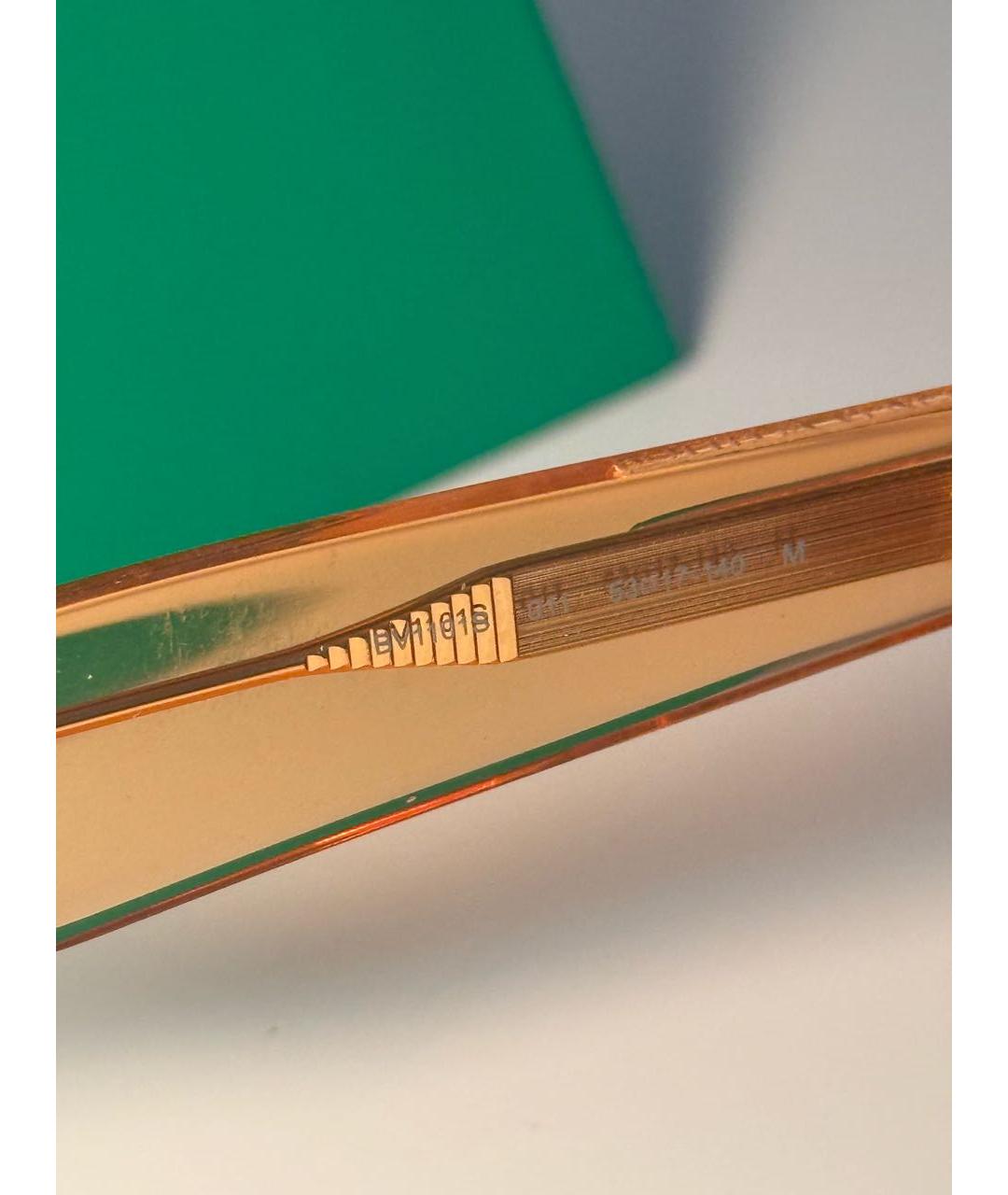 BOTTEGA VENETA Оранжевое пластиковые солнцезащитные очки, фото 6