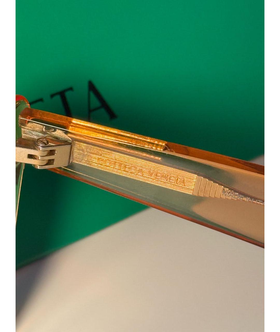 BOTTEGA VENETA Оранжевое пластиковые солнцезащитные очки, фото 7