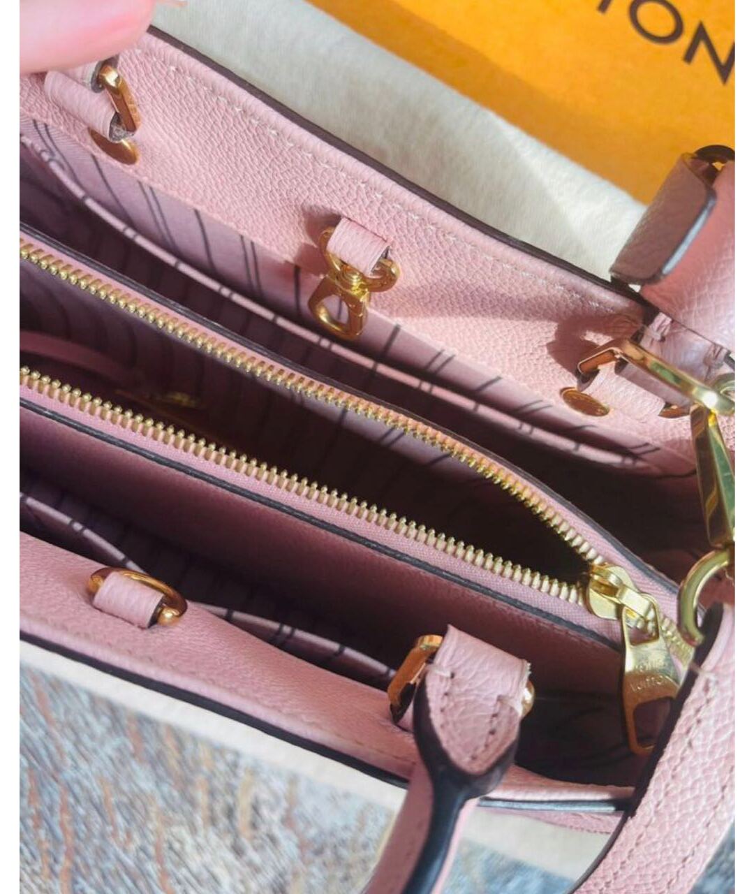LOUIS VUITTON PRE-OWNED Розовая кожаная сумка тоут, фото 3