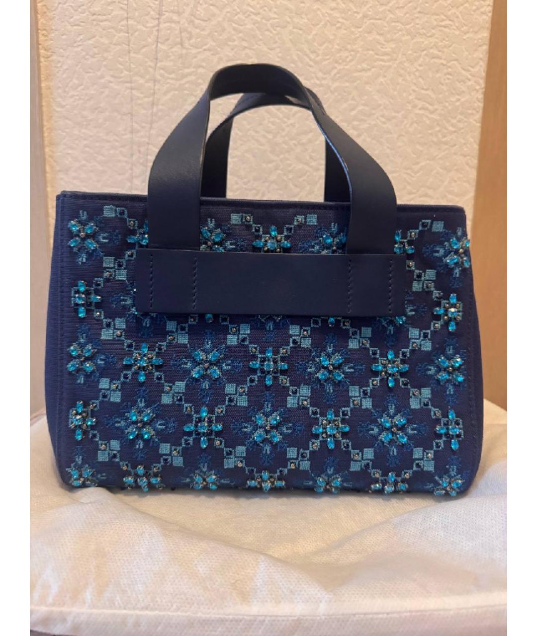 MIU MIU Синяя сумка с короткими ручками, фото 3