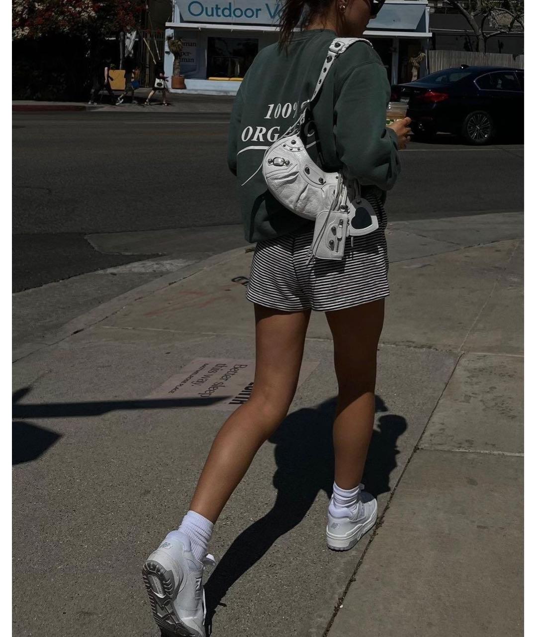 BALENCIAGA Белая кожаная сумка через плечо, фото 5