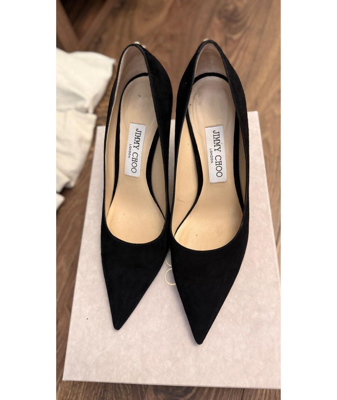 JIMMY CHOO Черные замшевые туфли, фото 3