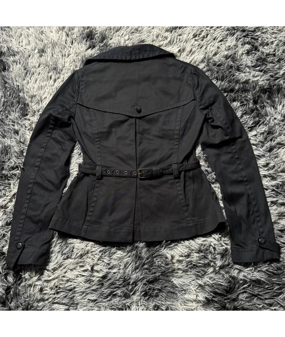 JUST CAVALLI Черный хлопковый тренч/плащ, фото 2