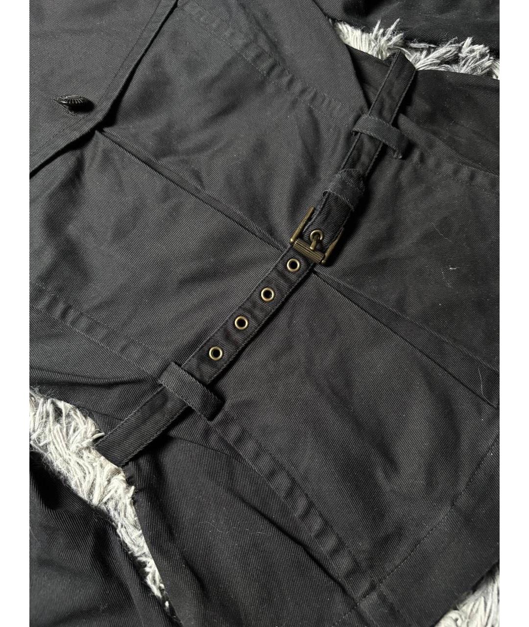 JUST CAVALLI Черный хлопковый тренч/плащ, фото 4