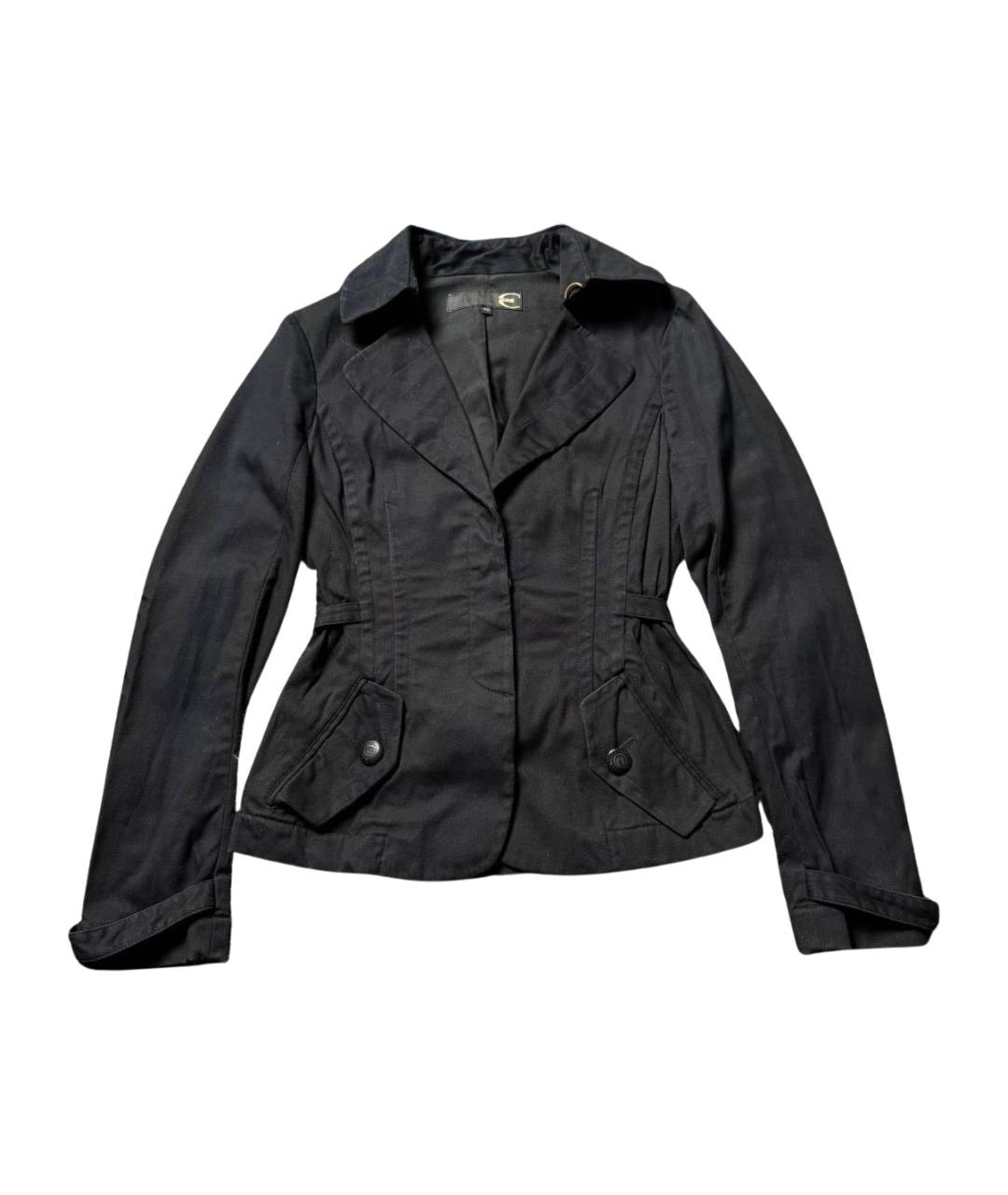 JUST CAVALLI Черный хлопковый тренч/плащ, фото 1