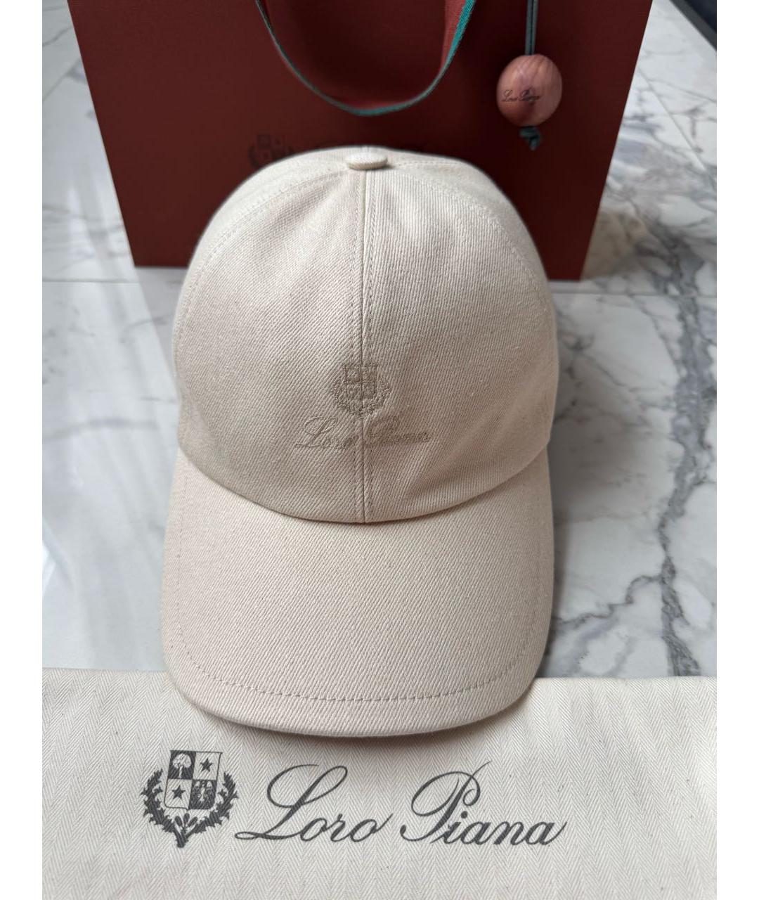 LORO PIANA Бежевая хлопковая кепка/бейсболка, фото 9